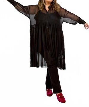 NEW BITTE KAI RAND mesh tulle dress - plus in black